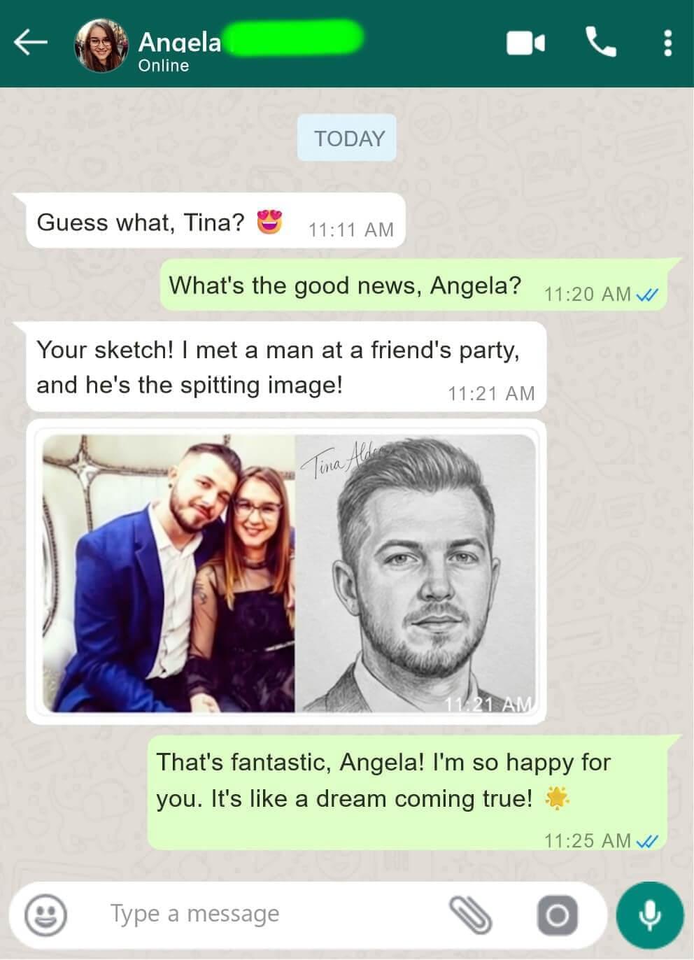 Advertiser testimonial example Angela